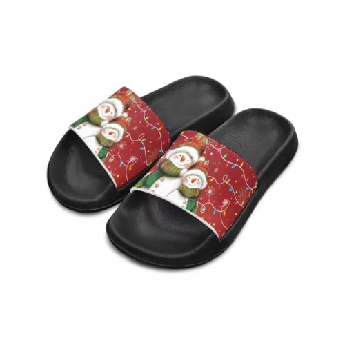 Image of Unisex Slides for Girls Boys Comfortable Slippers Slides Non-slip Shower Shoes House Fashion Thick for Indoor & Outdoor Gifts