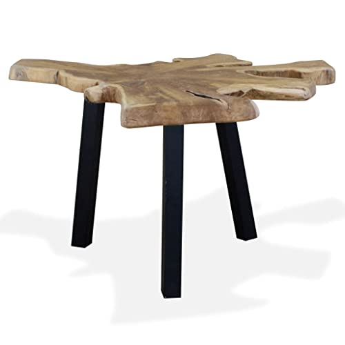 Table basse teck meuble salon polyvalent plateau rangement canapé - 4
