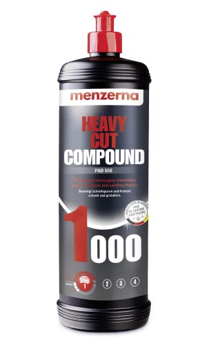Menzerna Heavy Cut Compound 1000 Pad Use for Scratch Removal On Newly Cured Paint & Older Paints & for Fast Removal of Sanding Marks by Tools Centre