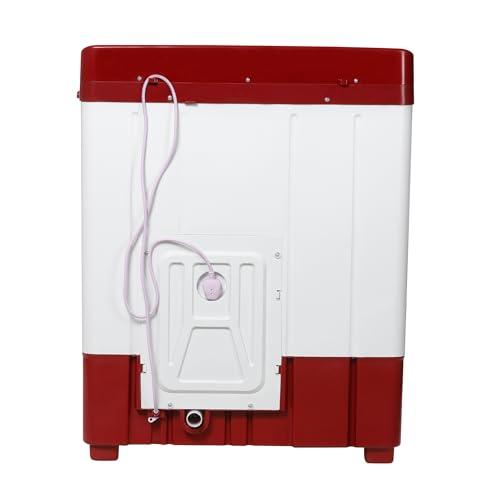 Image of SHARP 7 kg, 5 star with E-Spin Pulsator,Semi-Automatic Top Loading Washing Machine, 1300 RPM (ES-SD70NB-FR, Ruby Red, Pure Wave)