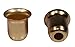 Creative Hobbies Brass Metal Candle Holder Cups - Pack of 20 - Fits Standard Tapered Wax Candles or Votive Pegs - Brass Color Finish - Tabletop Candle Holders for Wedding Occasion