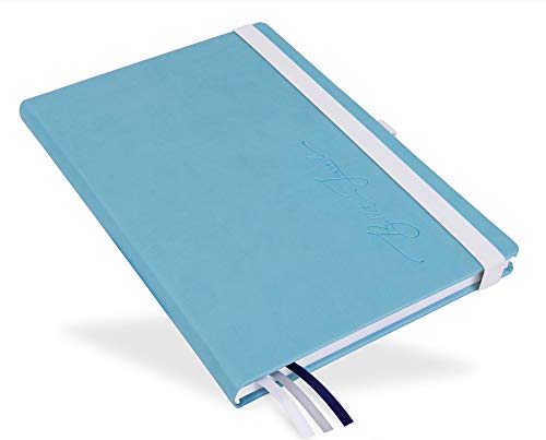 Marthiesens® Bullet Journal Notizbuch Format Large 190 x 270 mm - das kreative Notizbuch mit Gummiband, Stiftschlaufe & weißem blanko Inhalt Cover