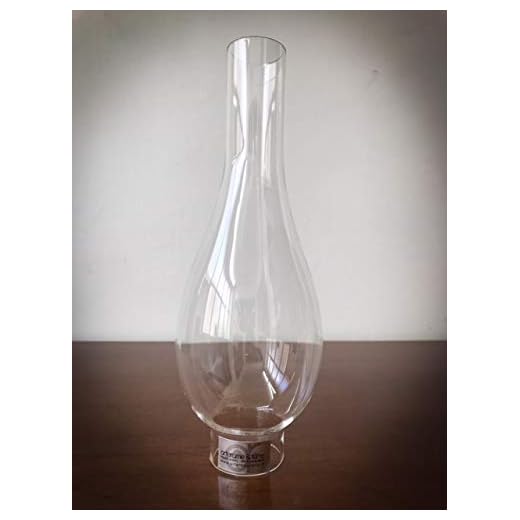 Abat-jour en verre base 3,7 cm pour lampes à pétrole
