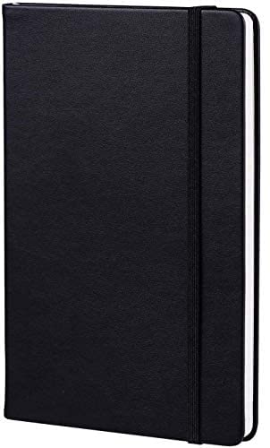 Image of AccuPrints Hard Bound A5 or 5.8 * 8.3 inches Notebook With Elastic For Office Personal Use, Journal Diary With 192 Ruled Pages (Black)