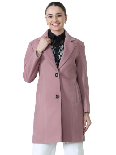 Image of PLAGG Women's Notched Lapel Long Overcoat