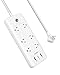 Anker USB C Surge Protector Power Strip, 6 Outlet & 3 USB (30W) with Power Delivery Port Power Strip, PowerPort Strip PD 6 with 6.6 Foot Long Cord, Flat Plug, for Home, Office, and More (1280 Joule)