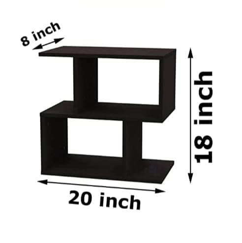 Image of TAKME Engineered Wood Bed Side Table /Sofa Side Table /End Table /Books Storage Organizer /Corner Table /Corner Stand for Living Room Bedroom Office (Matte Finish) (Wenge)