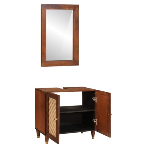 Muebles de baño de madera maciza que optimizan el espacio con estilo 3