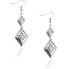 Wrangler Western Drop Dangle Earrings for Women Cowgirl Horseshoe Concho Dangling Country Rustic Jewelry