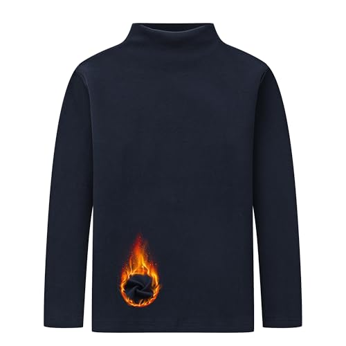 CUNYI Mock Neck Shirts Girls Boys Cotton Thermal Undershirt Long Sleeve Base Layer Tops Tees