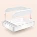 OCACA Spacious 20-Inch Open Cat Litter Box with Snap-On Fence - Easy-to-Clean, Extra Large Size for Cats of All Ages