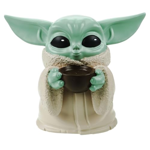 Christmas Inspirations Figura decorativa 3D de jardín de Disney Grogu Baby Yoda H:20,5 cm de alto de plástico – Figura de regalo Star Wars, estilo moderno decoración para fans, decoración de jardín