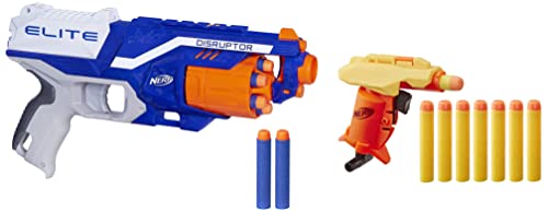 Image of Nerf Disruptor Elite Toy Blaster 6-Dart Rotating Drum, Includes 6 Official Nerf Elite Darts, Toys for Kids, Teens, Adults, Boys and Girls, Outdoor Toys & Stinger Sd-1 Alpha Strike Toy Blaster