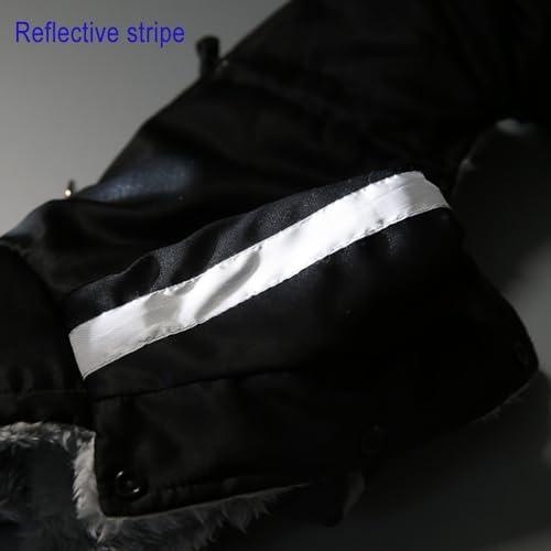 Izefia Hundemantel Haustier Bekleidung Jumpsuit Winddichte Kalte Wettermantel Sportjacke Warme Winter Dicke Kleidung Schneefeste Mantel Baumwolle Hundemantel für Kleine Hund Mittlere Hundekatze