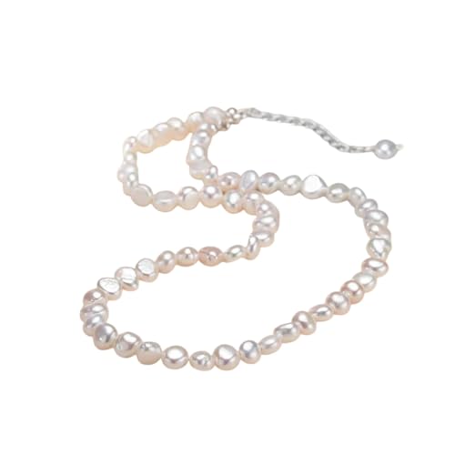 Collier de perle d'eau douce en argent 925 sterling certifié éclat durable pour femme