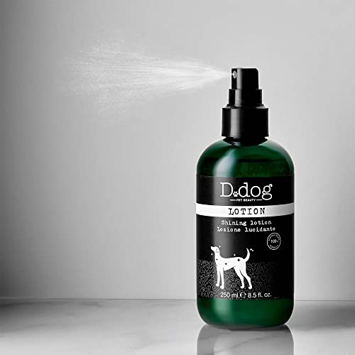 Image of Diego dalla Palma D-Dog Shining Lotion - Moisturizing, Detangling and Polishing - Ideal for Matted Or Dull Hair - Loosens Knots to Reduce Discomfort and Ache - Relieves Dry Itchiness - 8.5 Oz