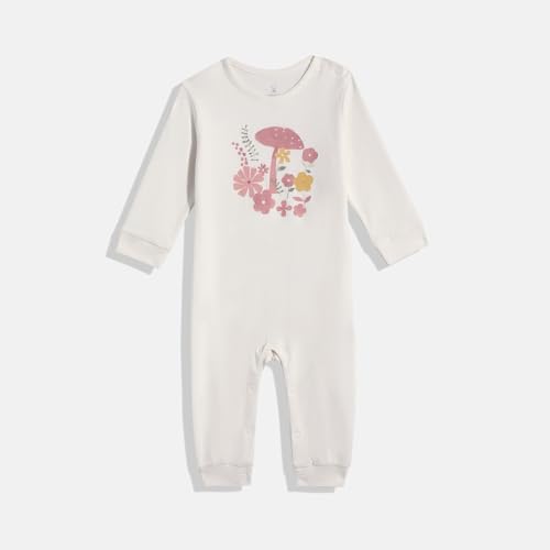 Image of Mothercare Girls Autumn Charm Printed Full Sleeve All-In-One Romper | Soft Cotton Jumpsuit Bodysuit for Baby & Toddler | (Pack of 2)