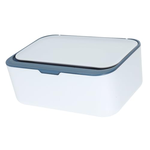 BAZEITFLOW Caja para Pañuelos Grande Capacidad Dispensador Recargable para Toallitas Secas y Húmedas Contenedor Reutilizable para Baño y Hogar Diseño Compacto y Ligero Color Azul Oscuro