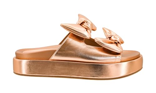 Corkys Footwear Women's Lil Bit Knotty 1.5-Inch Platform Sandal - Featuring Two Straps Adorned With Bows And A Lightly Cushioned Insole For All Day Wear2