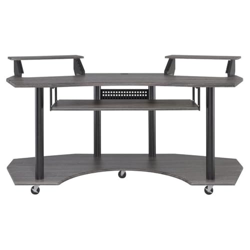 Acme Eleazar Wooden Music Recording Studio Desk in Black Oak