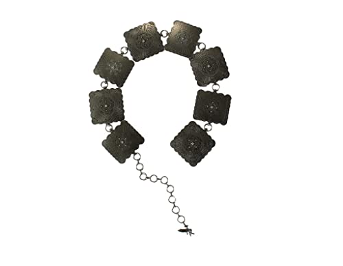 Western Belt Womens Square Concho Chain Silver D140004036