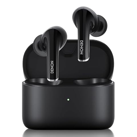 Denon True-Wireless AHC830NCWBK Słuchawki Douszne, Czarny, 3.8 x 5.8 x 4.6 cm