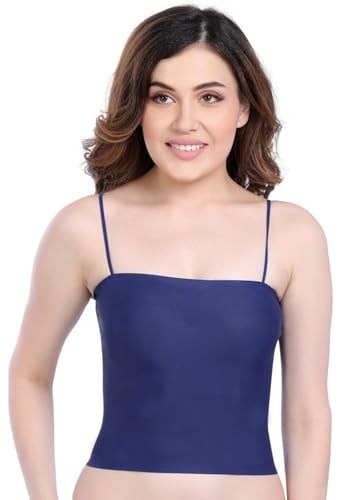 Image of Women's & Girl's Cami /Camisole /Spaghetti /Tank Top | Seamless Design, Soft Padded, Wire Free | Free Size & Stretchable (Upto Bust Size 28-36)