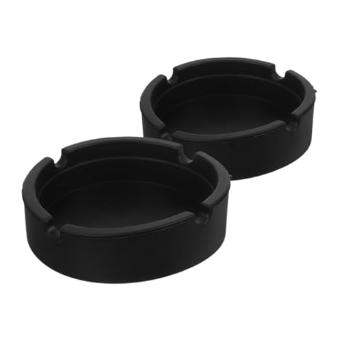 Healifty 2 Piezas Posavasos Aislantes de Silicona para Botellas de Vino Soporte Antideslizante Resistente Organizador para Mesas de Negras
