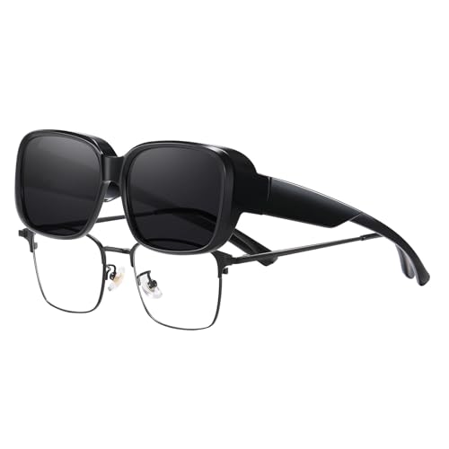 Image of HAOLOTA Polarized Sunglasses Over Glasses Women Wrap-Around Glasses Small Shapes Driving Fishing UV400 Protection