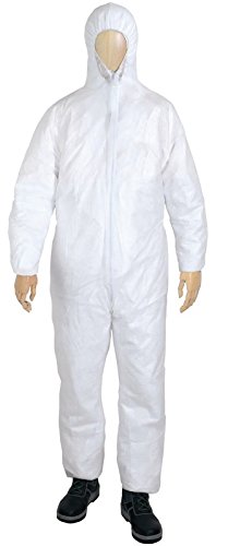 Lot de 20 combinaisons jetables - En polypropène - Coloris blanc - 40 g/m² - Taille XXL