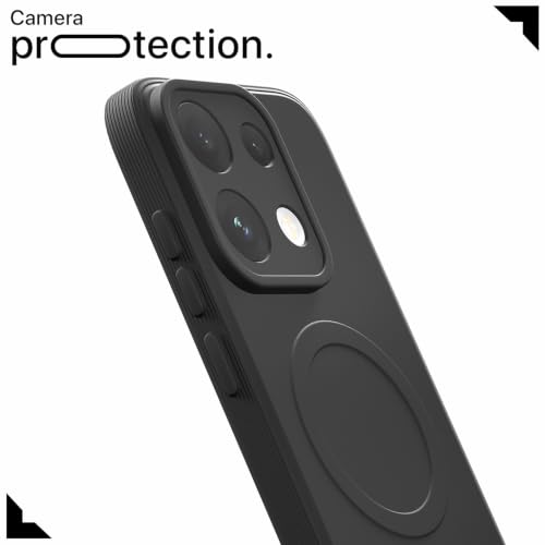 Image of Pikkme Back Cover for Oppo Reno16 Pro 5G Soft Matte Silicone Mag-Safe Design (Mag-Safe Not Support) Camera Protection | Slim Fit Bumper Cover (Black)