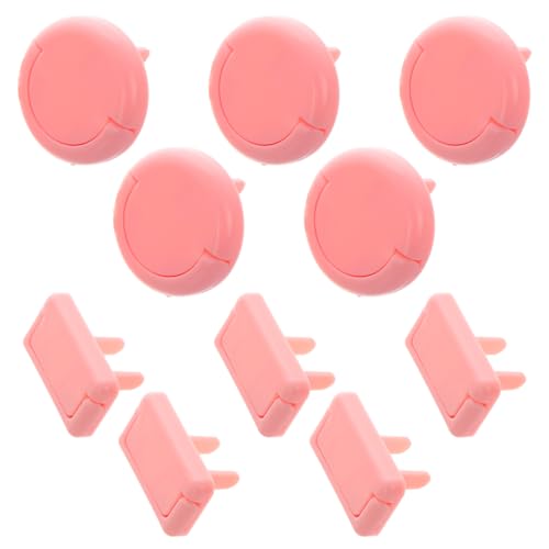 VICASKY 10piezas Del Zócalo Para Bebés Protector De Enchufe Prueba De Cubiertas De Enchufe De Pared Color Rosa