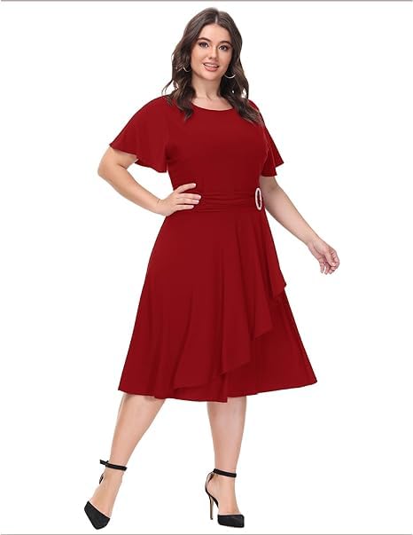 Image of TASHVIKA'S Women's Fit & Flare Midi Dress