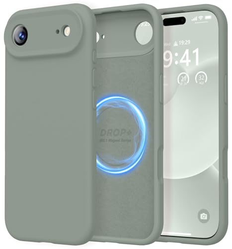 Image of LOVE 3000 Designed for iPhone Air Case, Premium Silicone [Compatible with Magsafe][Soft Anti-Scratch Microfiber Lining] Shockproof Protective Phone Case for Men Women 6.5 inch, Calke Green