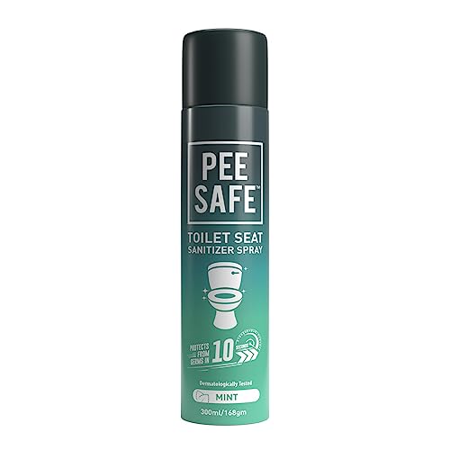 PEESAFE Toilet Seat Sanitizer Spray (300ml) - Mint | Reduces The Risk Of UTI & Other Infections | Protects From 99.9% Germs & Travel Friendly | Anti Odour, Deodorizer