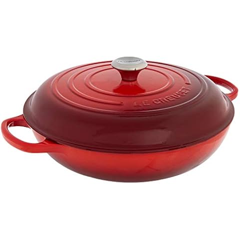 Le Creuset Enameled Cast Iron Signature Braiser, 5 qt. , Cerise Cover