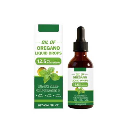 Aceite de orégano líquido con semilla negra para apoyo digestivo de 60 ml