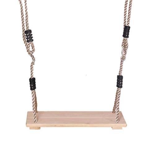 WZCQQ Swing garden tree seat kid wooden polished four board hanging anti corrosion detachable adjustable ropes waterproof deluxe safery outdoor indoor,Ideal For Climbing Frames,Weight Up To 150Kg