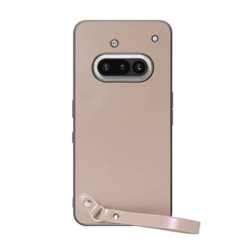 LOOF MACARON-SHELL �{�v ���U�[ �X�g���b�v�t�� �X�}�z�P�[�X for Nothing Phone (3a) �p �P�[�X �J�o�[ �X�g���b�v �X�g���b�v�z�[�� �}�J���� ���킢�� �V���v�� �ϏՌ� ���^ �y�� leather [�����u����