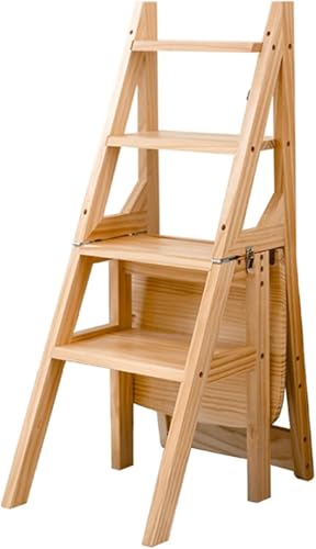 Silla plegable de madera con capacidad de 100 kg y estructura convertible 2