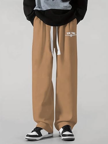 Image of Samfor Mid-Rise Stretchable Joggers in Premium Polycotton Comfort Blend for Street and Lounge Wear - Korean Style Baggy Track Pants for Men