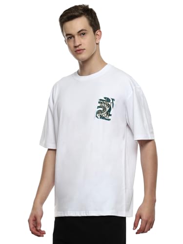 Image of hummel Steeze Men's Oversize Fit, Drop Shoulder Crew Neck Graphic Print Casual T-Shirt