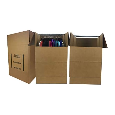 Uboxes Larger Wardrobe 24 x 40-Inches Moving Boxes, Bundle of 3 Cover