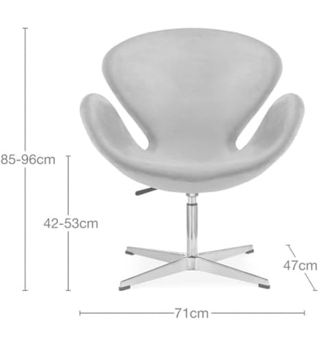 Image of Modern Swivel Lounge Chair with Hydraulic Lift for Home Office Hotel Cafe (Light Beige)