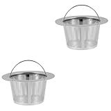 SHINEOFI 2 Pièces Filtre En Acier Inoxydable Filet Drain De Filtre D'évier Panier Couler...