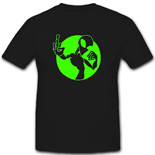 T-Shirt Alien Fuck off vêtement humour noir imprimé en taille 3XL