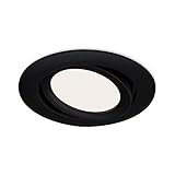 Luminaire LED encastré sobre et moderne en noir mat, fabriqué en plastique.