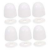 Housoutil 6pcs Toilet Bolt Caps Set Easy Install No Tools Needed Screw Covers for Bathroom Decor Toilet Aesthetics for Home Restrooms