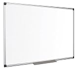 Bi-Office Lavagna Bianca Maya, Con Cornice In Alluminio, Superficie Cancellabile A Secco Non Magnetica, 180 x 120 cm