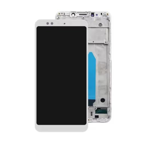 Écran LCD pour Redmi 5 Plus Xiaomi blanc tactile multipoint 10 points avec châssis
